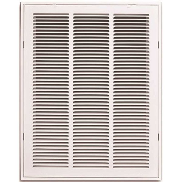 Tru Aire 20 in. x 30 in. White Stamped Return Air Filter Grille with Removable Face 190RF 20X30